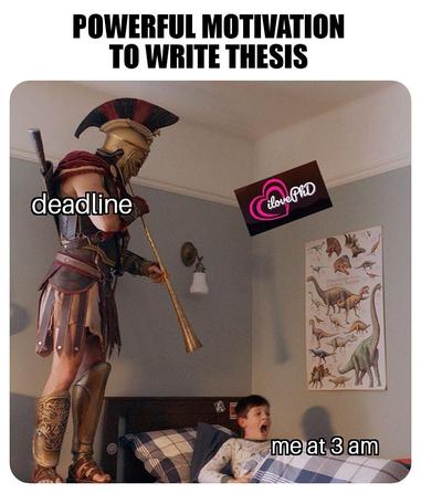 grad school thesis meme