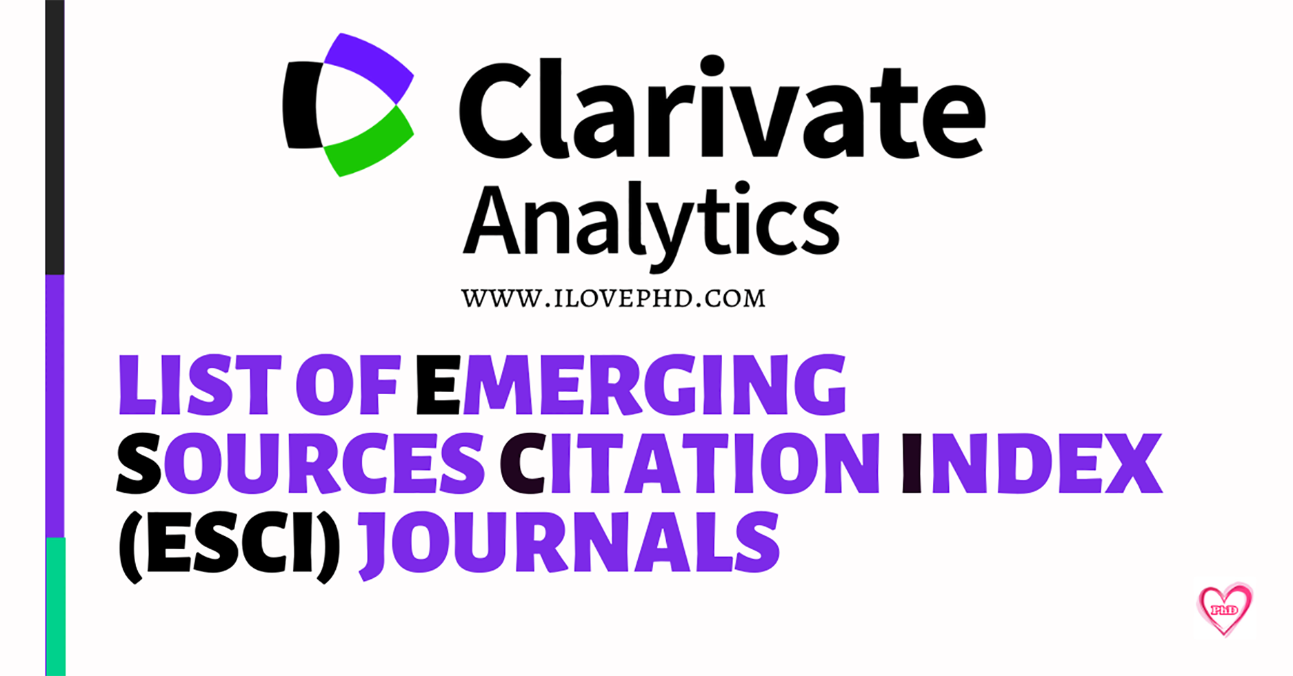 List Of Emerging Sources Citation Index ESCI Journals ILovePhD