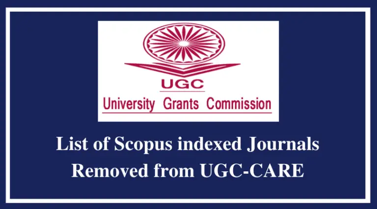 List Of Scopus Indexed Journals Removed From UGC-CARE - ILovePhD