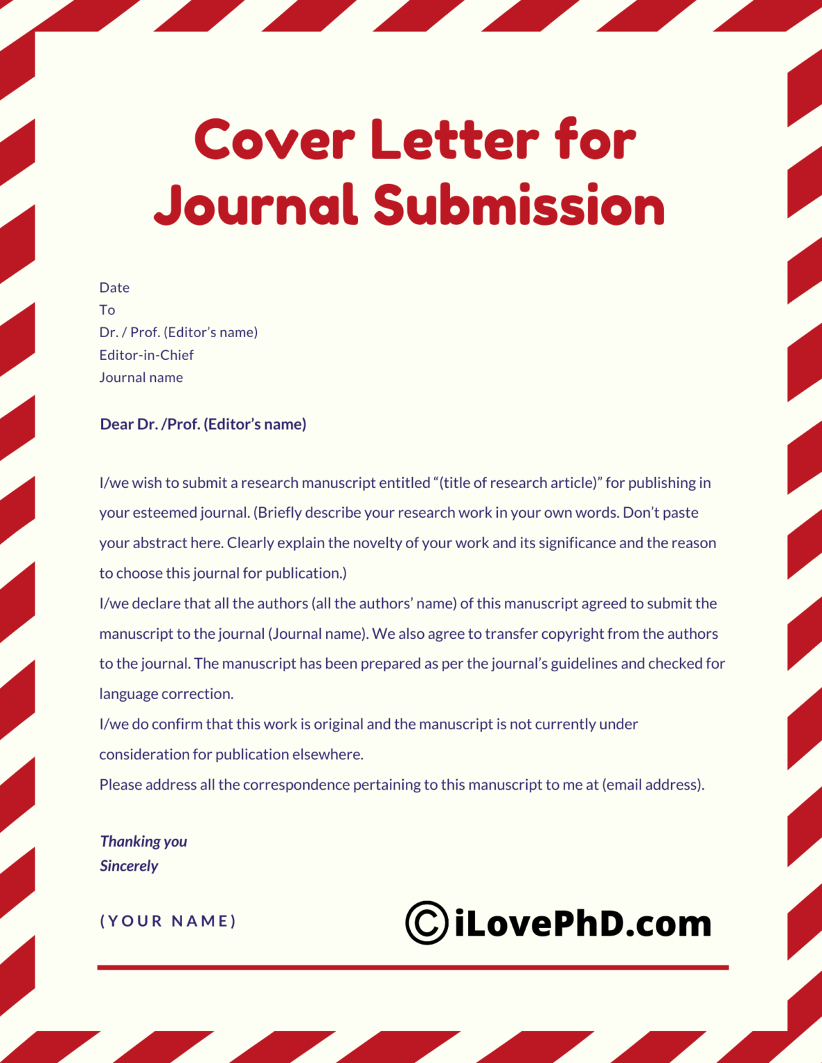 example cover letter manuscript submission