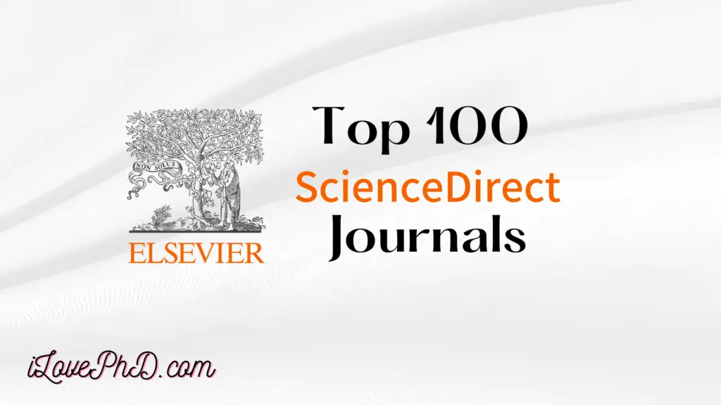 Top 100 ScienceDirect Journals - ILovePhD