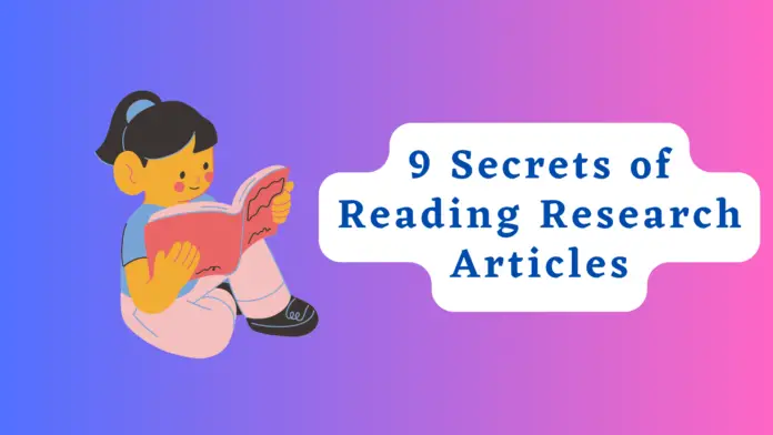 Secrets of Reading Research Articles