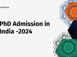 PhD admission in india