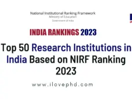 Top 50 Research Institutions in India Based on NIRF Ranking 2023