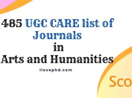 UGC-CARE List of Journals – Arts and Humanities