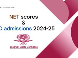 Net score for PhD admission in india