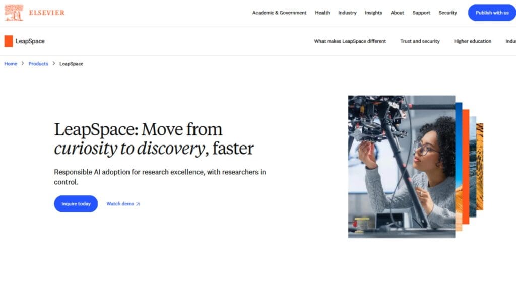 Elsevier LeapSpace AI research tool