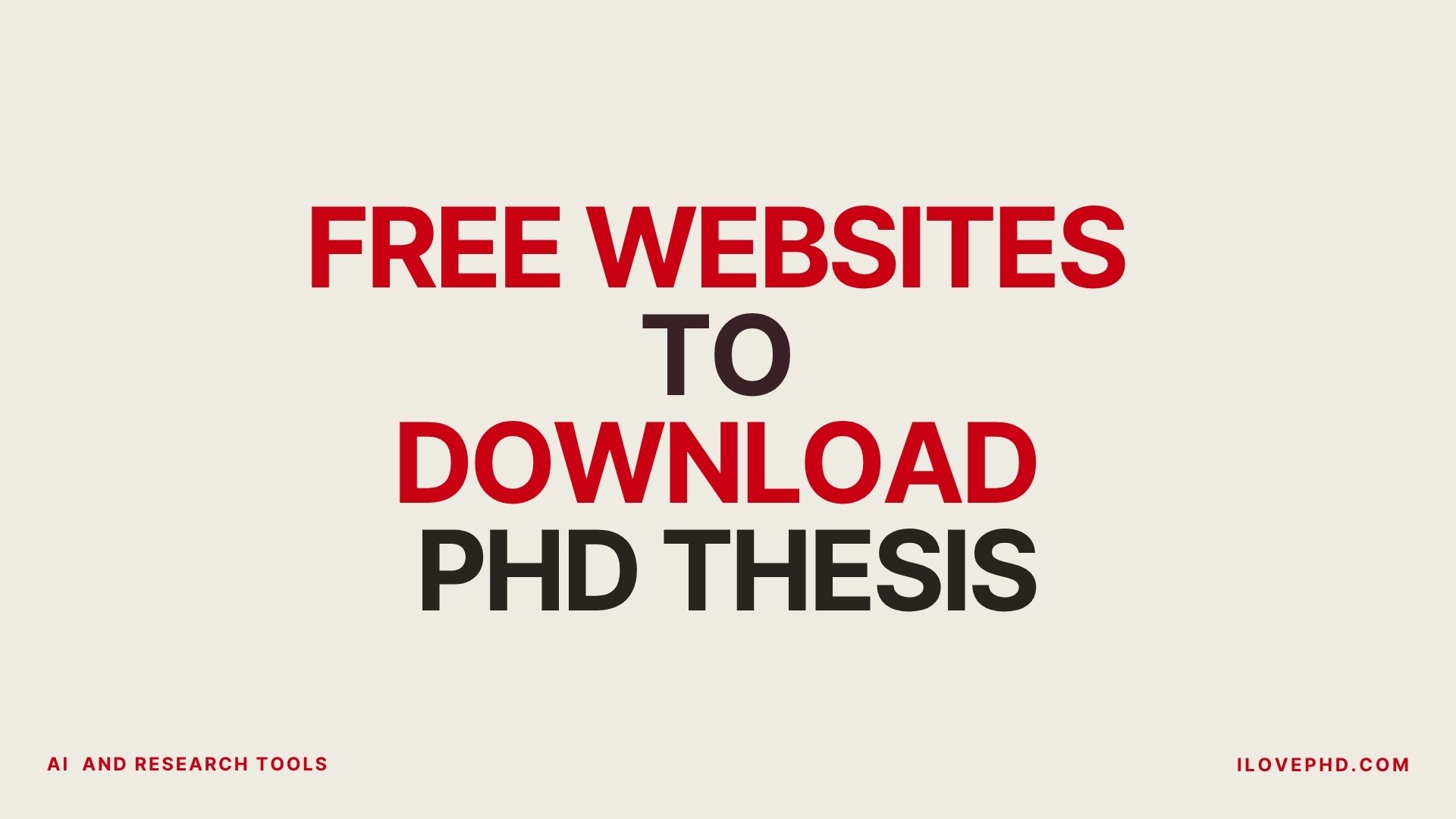 free websites to download PhD thesis